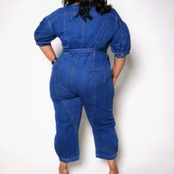 Boutique115 "True Blu" Jean Jumpsuit - Med Denim