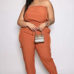 Boutique115 "Play It Cool" Tube Jumper - Rust Brown