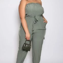 Boutique115 "Play It Cool" Tube Jumper - Olive