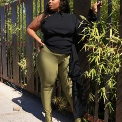 Boutique115 "Starlight" One Shoulder Long Tail Top - Black Tops