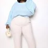 Boutique115 Tops "Got My Attention" Textured Loose Blouse - Baby Blue