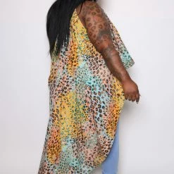 Boutique115 "RockStar" Maxi Crop Top - Rainbow Cheetah