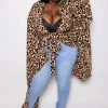 Boutique115 Tops "Cheetah Girl" Wide Sleeve Top - Leopard Black