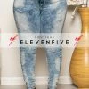 Boutique115 Plus Size "Washed Away" Acid Wash Destroyed Denim Jeans - Blue 1102p Bottoms