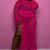 Boutique115 "Can I Get A Beach" Crochet Skirt Set - Fuchsia