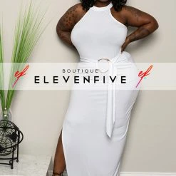 Boutique115 Dresses Plus Size "Passion" Mock Neck Gown - Black