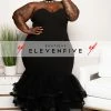 Boutique115 Plus Size "I've Arrived" Tulle Mermaid Dress - Black
