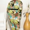 Boutique115 Plus Size "Work Of Art" Jumpsuit - Multi Pink Blue Jumpsuits + Rompers
