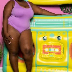 Boutique115 Tops Plus Size Basic Bodysuit - Black