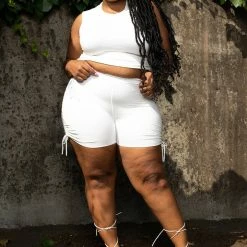 Boutique115 Eleven5 "Ready In 5" Short Set - White