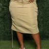 Boutique115 Bottoms "Concrete Jungle" Cargo Skirt - Light Olive Green