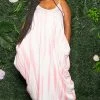 Boutique115 Dresses "Dakota" Oversized Maxi Balloon Dress - Pink White