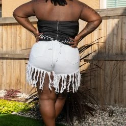 Boutique115 "Crazy In Love" Stringy Corset - Black Tops