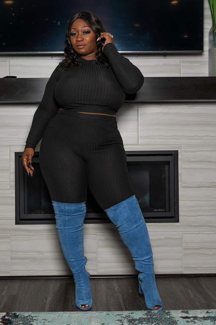 Boutique115 "Myra" Over The Knee Boots Suede - Blue Shoes 3 Boutique115 "Myra" Over The Knee Boots Suede - Blue Shoes