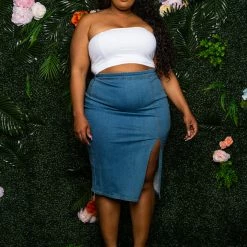 Boutique115 Basic Bandeau Tube Top - White