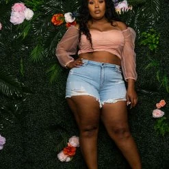 Boutique115 Tops "Top It Off" Sweetheart Crop Top - Brown