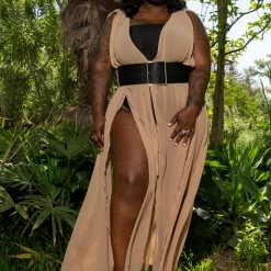 Boutique115 Sales Shop 25 Boutique115 "Beneath Me" Sheer Cover Swim Cover Up - Mocha