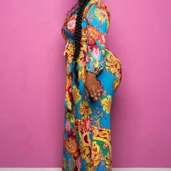 Boutique115 Jumpsuits + Rompers "She Amuses Me" Wide Leg Floral Jumpsuit - Spring Blue Multi