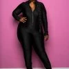 Boutique115 "Space Jam" Slinky Catsuit - Black