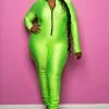 Boutique115 Jumpsuits + Rompers "Space Jam" Slinky Catsuit - Neon Green