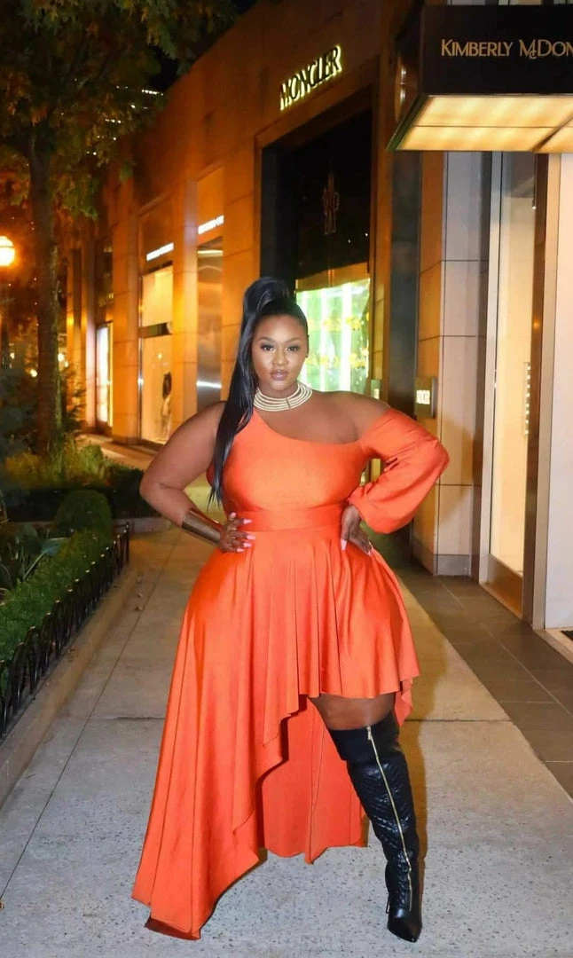 Boutique115 "Break Out The Champagne" One Shoulder Fancy Party Dress - Rich Rust 3 Boutique115 "Break Out The Champagne" One Shoulder Fancy Party Dress - Rich Rust