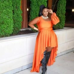 Boutique115 "Break Out The Champagne" One Shoulder Fancy Party Dress - Rich Rust 9 Boutique115