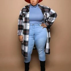 Boutique115 Sales Shop 19 Boutique115 "Beam Me Up Scotty" Pendleton Shacket - Black White Deep Red