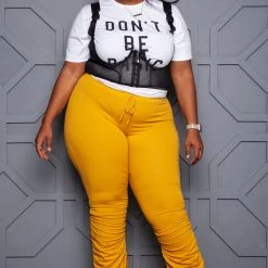 Boutique115 Bottoms Plus Size "Street Life" Stacked Joggers - Olive