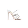 Boutique115 Cape Robbin "Quatro" Spike Stud Square Toe Stiletto - White Shoes